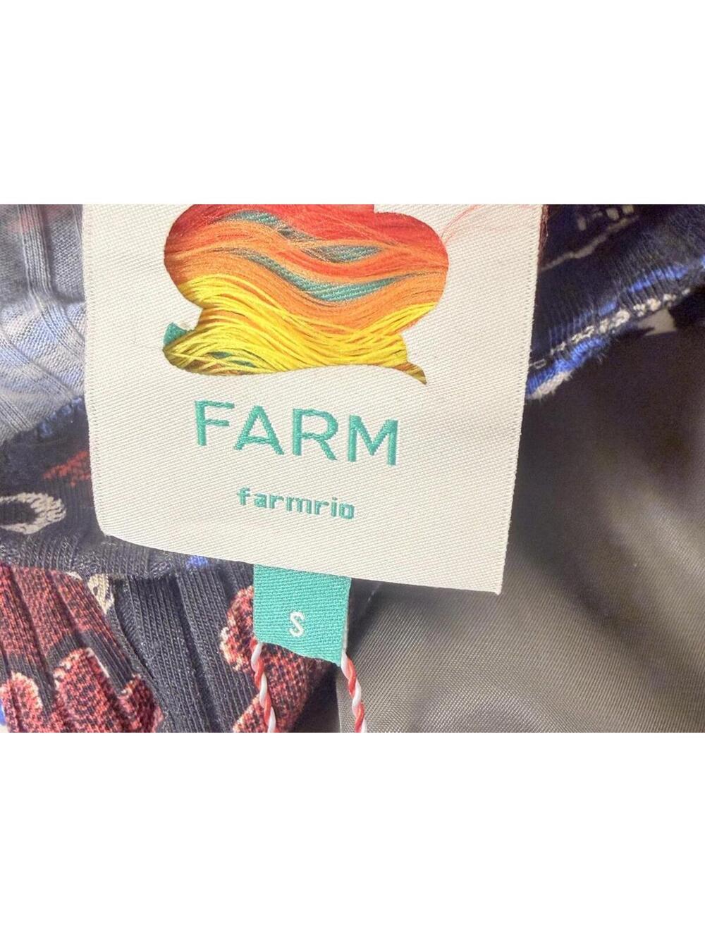 NWT! FARM Rio Valentina Black Floral Paisley Ribbed Long Sleeve Bodysuit Size‎ S - Picture 7 of 9